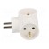 Connector: AC supply | splitter | 2P+PE | white | Output: 3x socket image 3