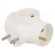 Connector: AC supply | splitter | 2P+PE | white | Output: 3x socket image 1
