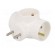 Connector: AC supply | splitter | 2P+PE | white | Output: 3x socket image 2