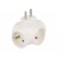 Connector: AC supply | splitter | 2P+PE | white | Output: 4x socket image 4
