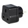 Transition: adapter | 2P+PE | 230VAC | 13A | Type: UK | black | PIN: 3 image 1