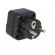 Transition: adapter | 2P+PE | 230VAC | 13A | Type: UK | black | PIN: 3 image 4
