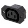 Connector: AC supply | socket | female | 10A | 250VAC | IEC 60320 paveikslėlis 1