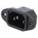 Connector: AC supply | socket | male | 10A | 250VAC | IEC 60320 | C14 (E) paveikslėlis 1