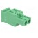 Pluggable terminal block | 5mm | ways: 2 | angled | plug | female | green image 8