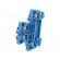 Splice terminal: rail | 2.5mm2 | ways: 2 | terminals: 4 | blue | wemid image 1