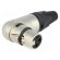 Plug | XLR | female | PIN: 3 | angled 90° | swivel | for cable | soldering фото 1