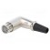 Plug | XLR | female | PIN: 5 | angled 90° | for cable | soldering | silver image 1