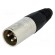 Plug | XLR | male | PIN: 3 | straight | for cable | soldering | 3.5÷8mm | X image 1