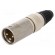 Plug | XLR | male | PIN: 3 | straight | for cable | soldering | 16A | 3.5÷8mm image 1