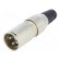 Plug | XLR | male | PIN: 3 | straight | for cable | soldering | 50V | 15A image 1