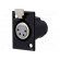 Socket | XLR | female | PIN: 4 | with push button | soldering | black фото 1