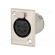 Socket | XLR | female | PIN: 5 | flange (2 holes),for panel mounting image 1