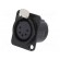 Socket | XLR | female | PIN: 5 | with push button | soldering | black фото 1