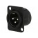 Socket | XLR | male | PIN: 3 | flange (2 holes),for panel mounting image 2