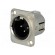 Socket | XLR | male | PIN: 3 | straight | soldering | silver plated | 50V image 1