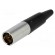 Plug | XLR mini | male | PIN: 3 | for cable | soldering | 5A | 0.5mm2 | 3.5mm paveikslėlis 1
