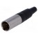 Plug | XLR mini | male | PIN: 3 | for cable | soldering | straight image 1