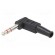Plug | Jack 6,3mm | male | stereo | ways: 3 | angled 90° | for cable image 1