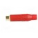 Plug | RCA | female | straight | soldering | red | gold-plated | for cable image 3