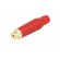 Plug | RCA | female | straight | soldering | red | gold-plated | for cable image 2