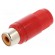 Plug | RCA | female | straight | soldering | red | nickel plated image 1
