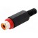 Plug | RCA | female | with strain relief | straight | soldering image 1