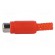 Plug | RCA | female | with strain relief | straight | soldering | red фото 3
