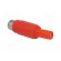 Plug | RCA | female | with strain relief | straight | soldering | red image 4