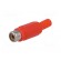 Plug | RCA | female | with strain relief | straight | soldering | red image 2