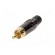 Plug | RCA | male | short | straight | soldering | black | gold-plated image 2