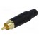 Plug | RCA | male | straight | soldering | black | gold-plated | for cable paveikslėlis 1