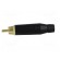 Plug | RCA | male | straight | soldering | black | gold-plated | for cable image 3
