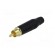 Plug | RCA | male | straight | soldering | black | gold-plated | for cable paveikslėlis 2