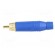 Plug | RCA | male | straight | soldering | blue | gold-plated | for cable фото 3