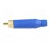 Plug | RCA | male | straight | soldering | blue | gold-plated | for cable image 3