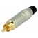 Plug | RCA | male | straight | soldering | grey | gold-plated | for cable image 1