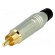 Plug | RCA | male | straight | soldering | grey | gold-plated | for cable image 4
