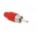 Plug | RCA | male | straight | soldering | red | brass | Enclos.mat: acetal image 8
