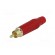 Plug | RCA | male | straight | soldering | red | gold-plated | for cable image 2
