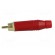 Plug | RCA | male | straight | soldering | red | gold-plated | for cable image 3