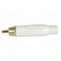 Plug | RCA | male | straight | soldering | white | gold-plated | for cable paveikslėlis 3