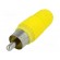Plug | RCA | male | straight | soldering | yellow | for cable image 1