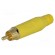 Plug | RCA | male | straight | soldering | yellow | gold-plated | 3÷7mm paveikslėlis 1