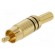 Plug | RCA | male | with strain relief | straight | soldering фото 1