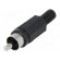 Plug | RCA | male | with strain relief | straight | soldering | black image 1