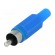 Plug | RCA | male | with strain relief | straight | soldering | blue фото 1