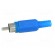 Plug | RCA | male | with strain relief | straight | soldering | blue фото 3