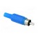 Plug | RCA | male | with strain relief | straight | soldering | blue фото 8