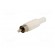 Plug | RCA | male | with strain relief | straight | soldering | white image 2